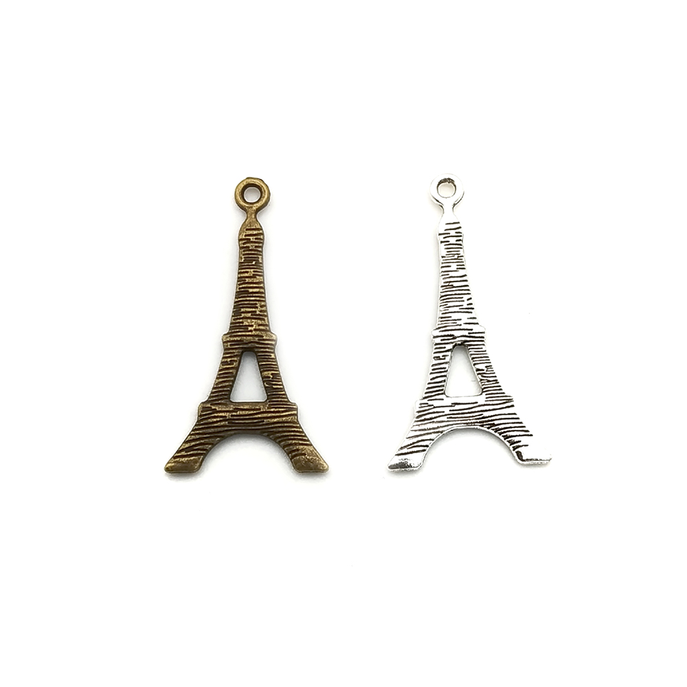 Single-hole hoisting Eiffel Tower zinc alloy jewelry accessory Y0719 Specification image