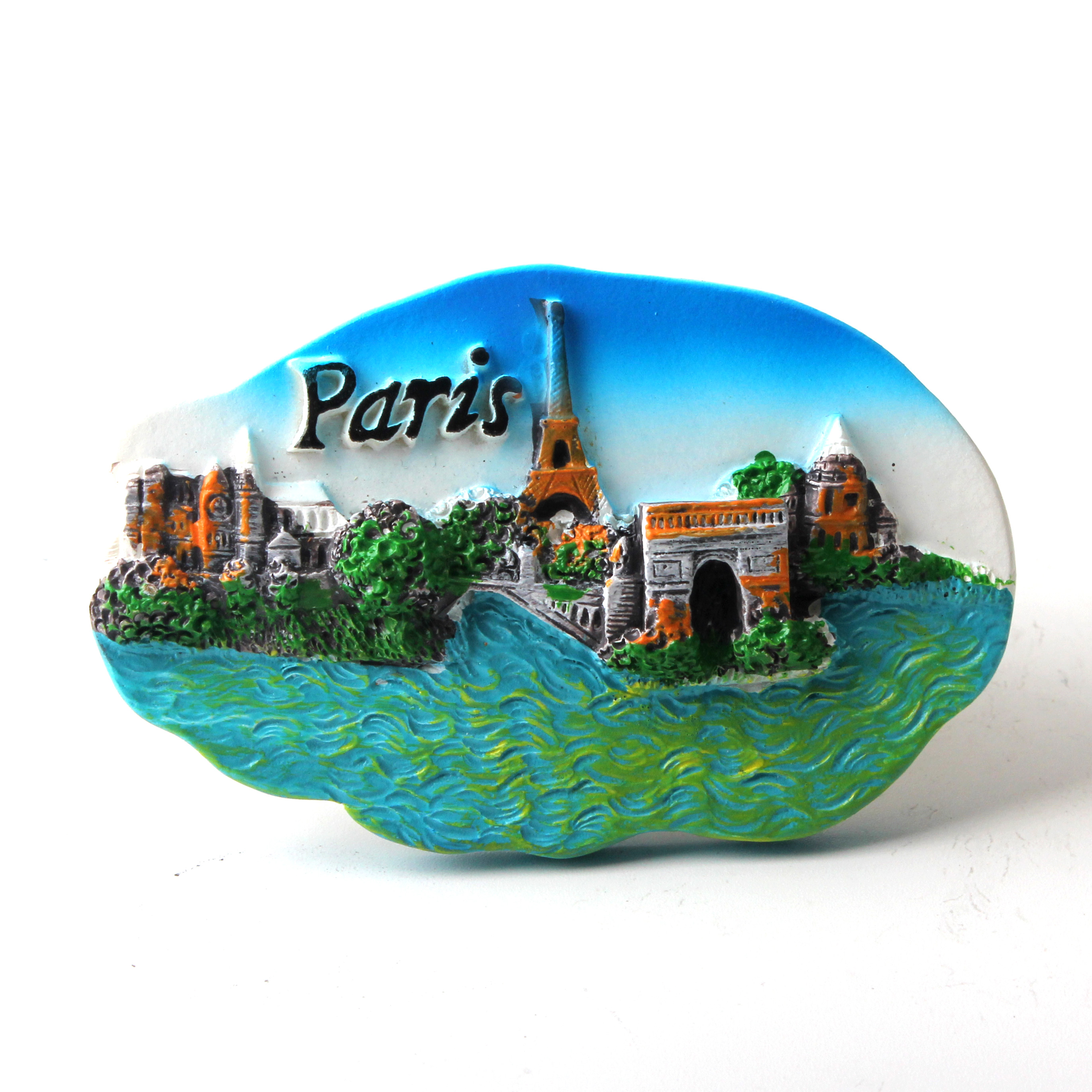 现货秒发 法国巴黎埃菲尔铁塔3D浮雕树脂冰箱贴 法国旅游纪念品批发