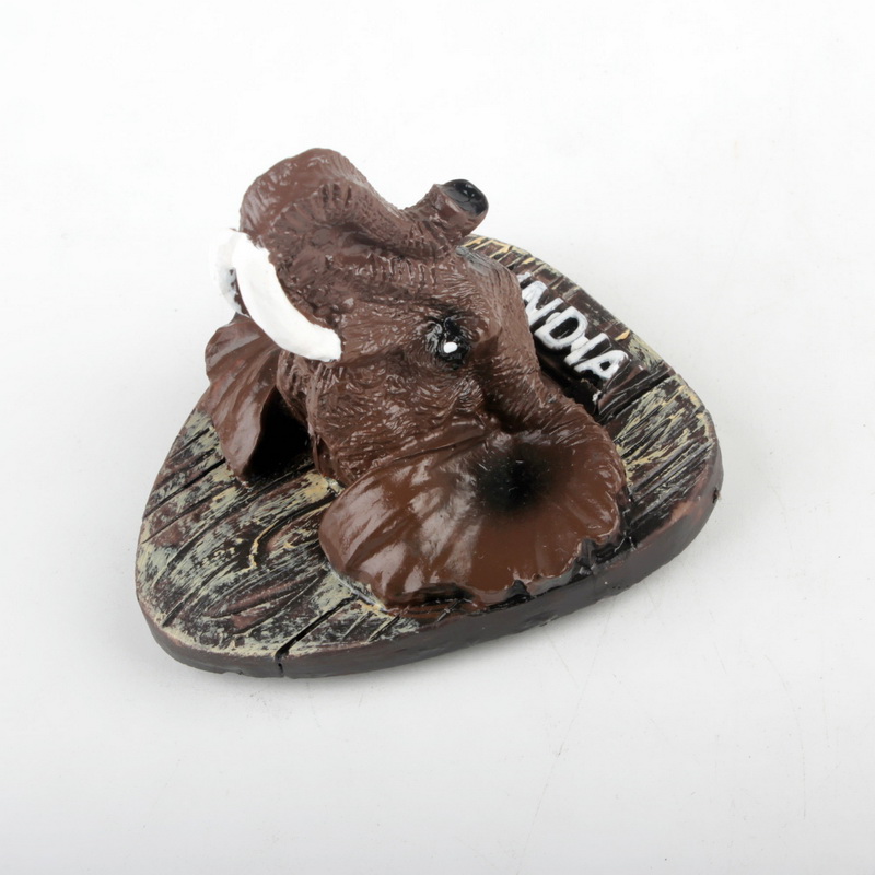 大象冰箱贴/印度冰箱贴/树脂冰箱贴白底实物图