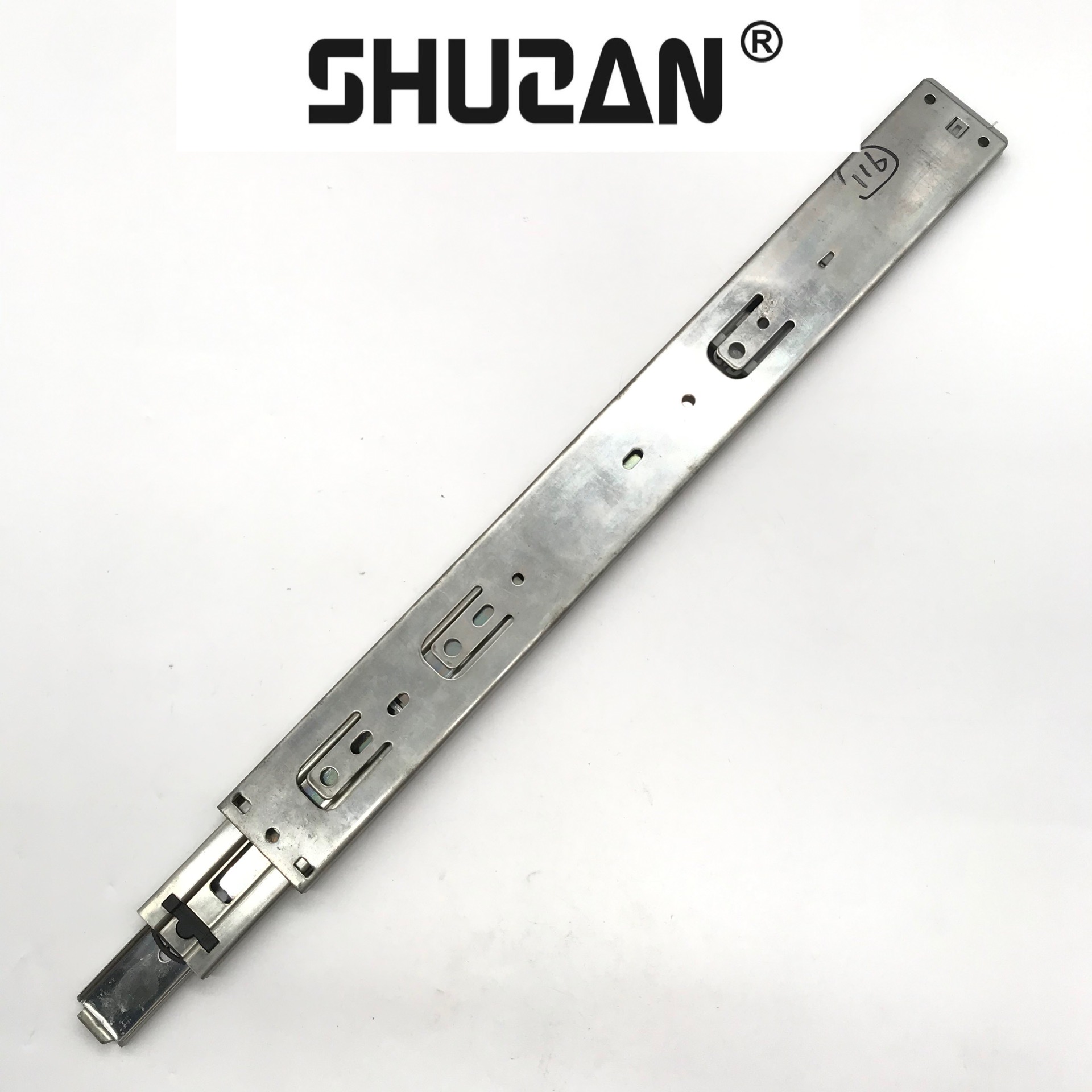 Shuzan Smooth three-section drawer track, wire track, dual-purpose furniture slide rail, silent and durable hardware accessories factory direct sales details Picture