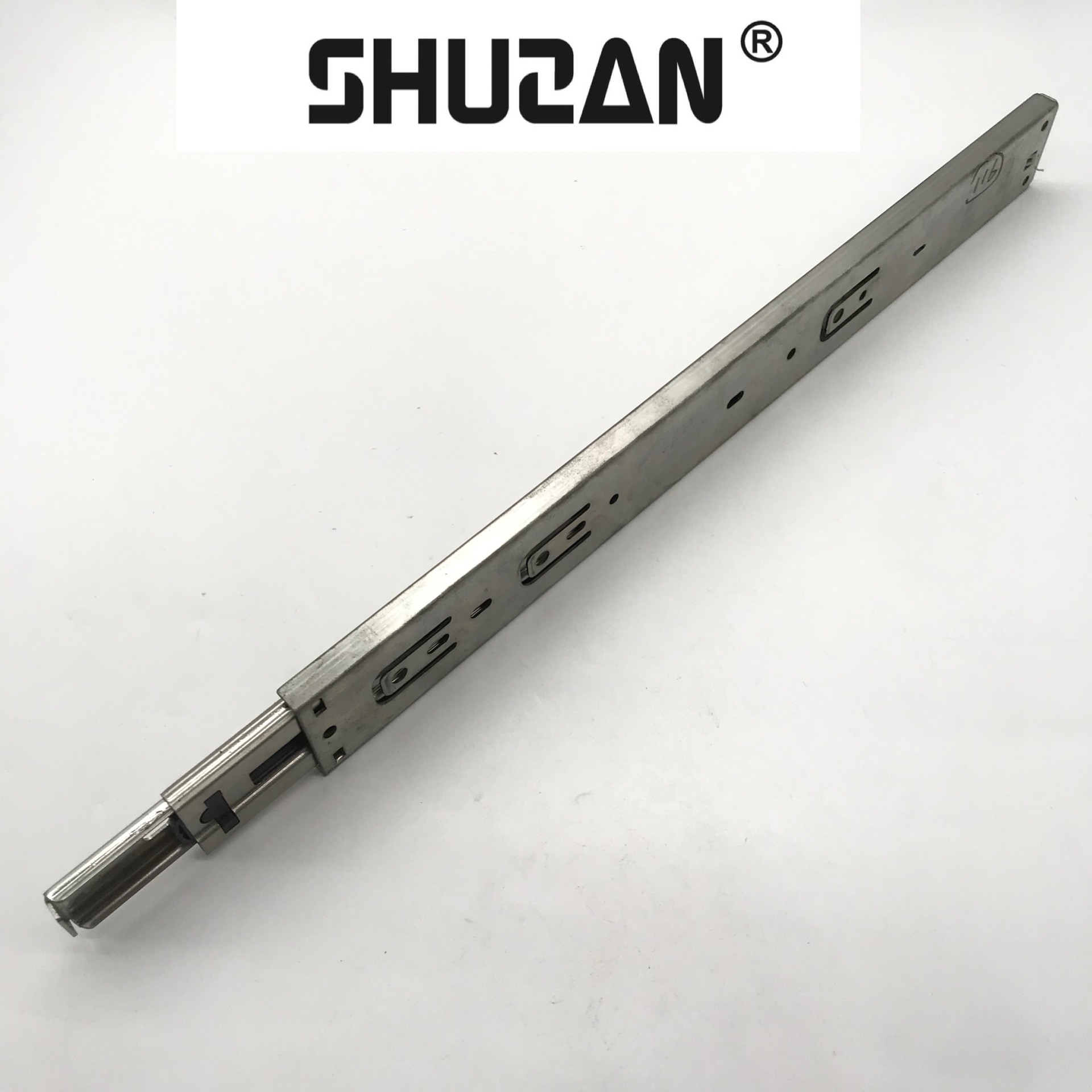 Shuzan Smooth three-section drawer track, wire track, dual-purpose furniture slide rail, silent and durable hardware accessories factory direct sales Specification image