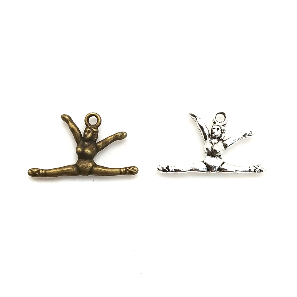 Single-hole suspended dancer zinc alloy jewelry accessory Y0620 details Picture