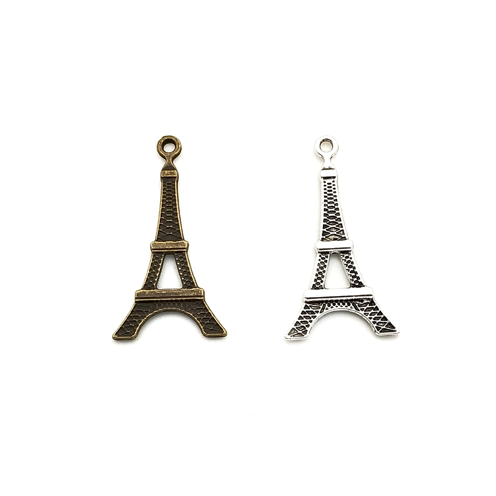 Single-hole hoisting Eiffel Tower zinc alloy jewelry accessory Y0719 details Picture