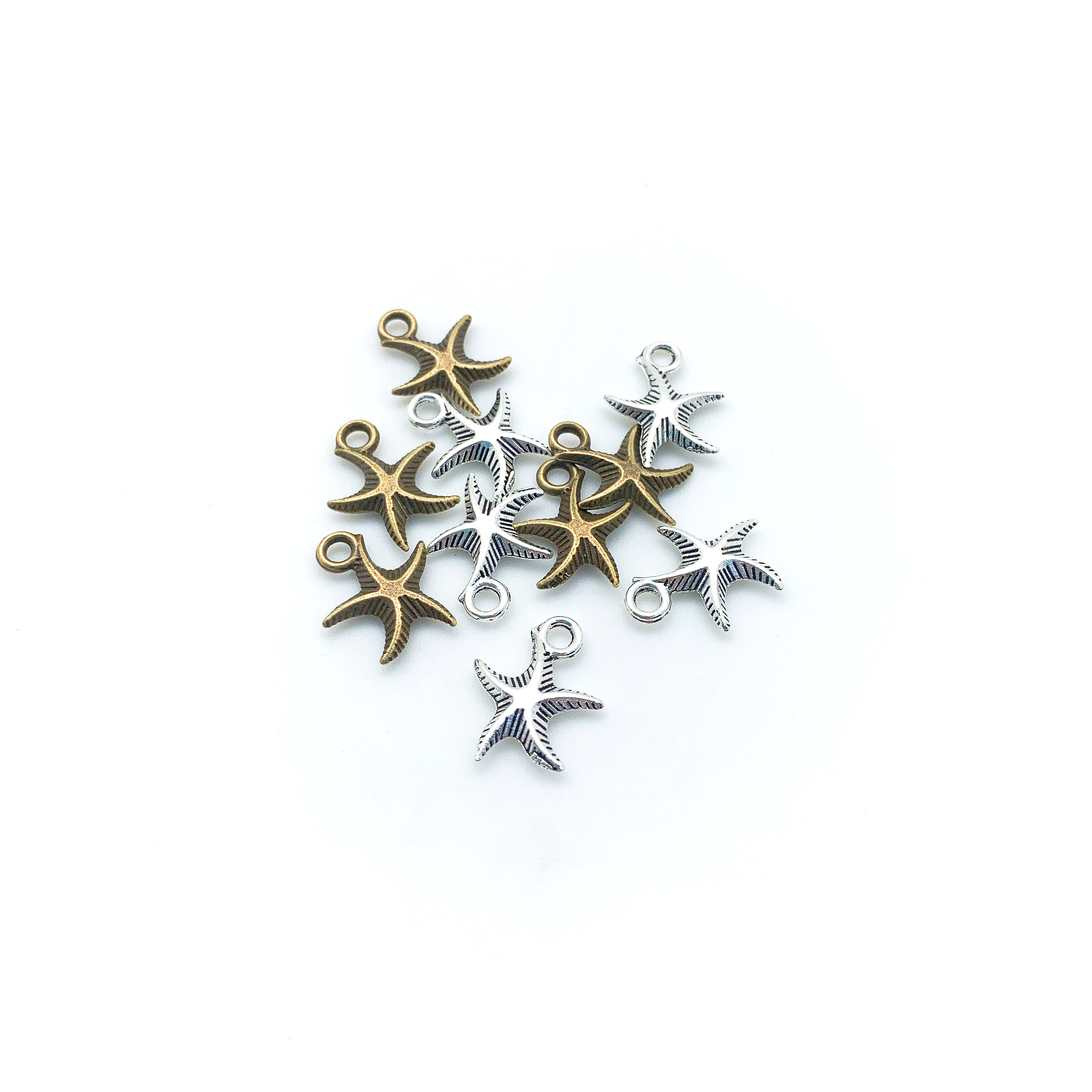 Single hole band hanging sea star zinc alloy accessories ornament Y0688