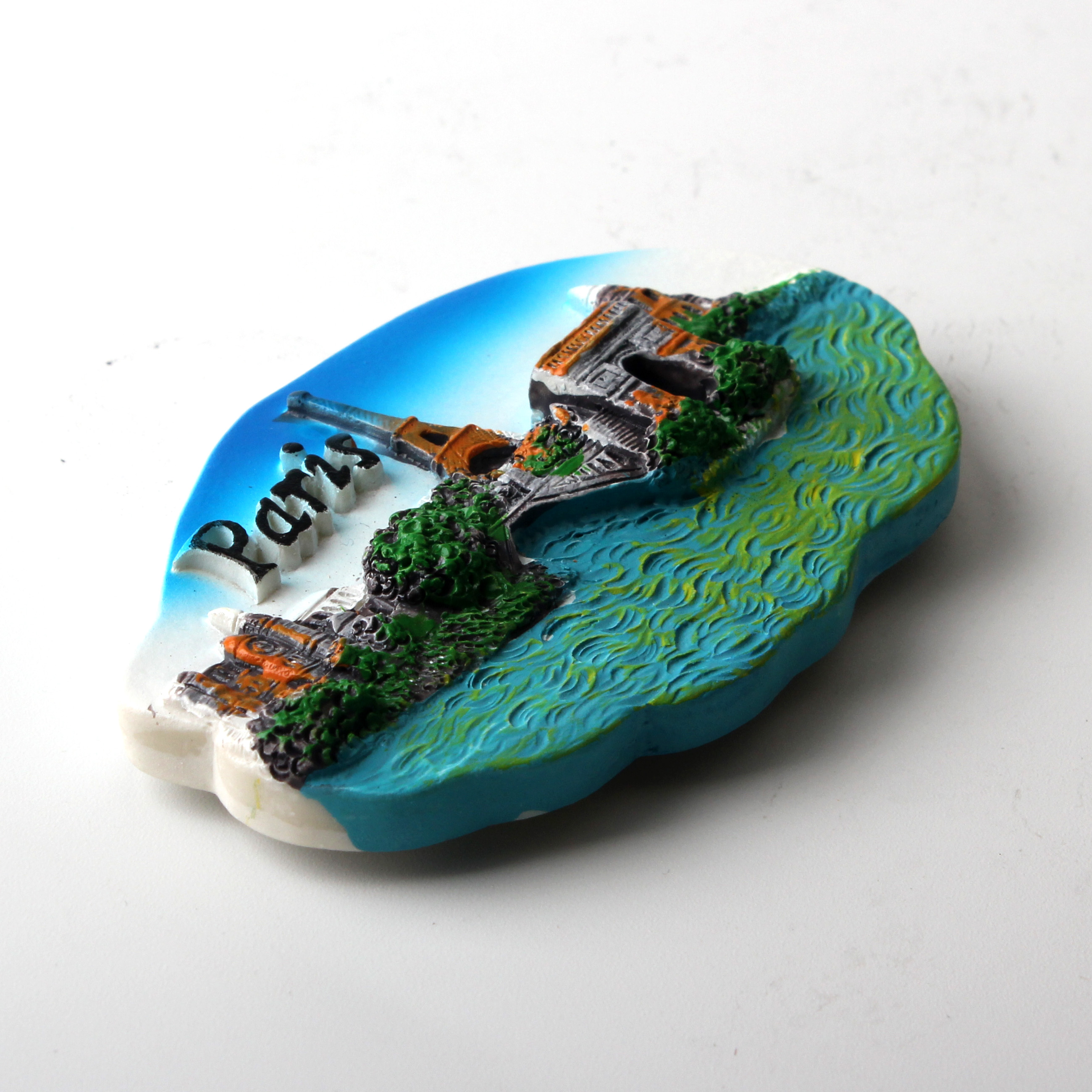 巴黎冰箱贴/3D手绘冰箱/树脂冰箱贴白底实物图