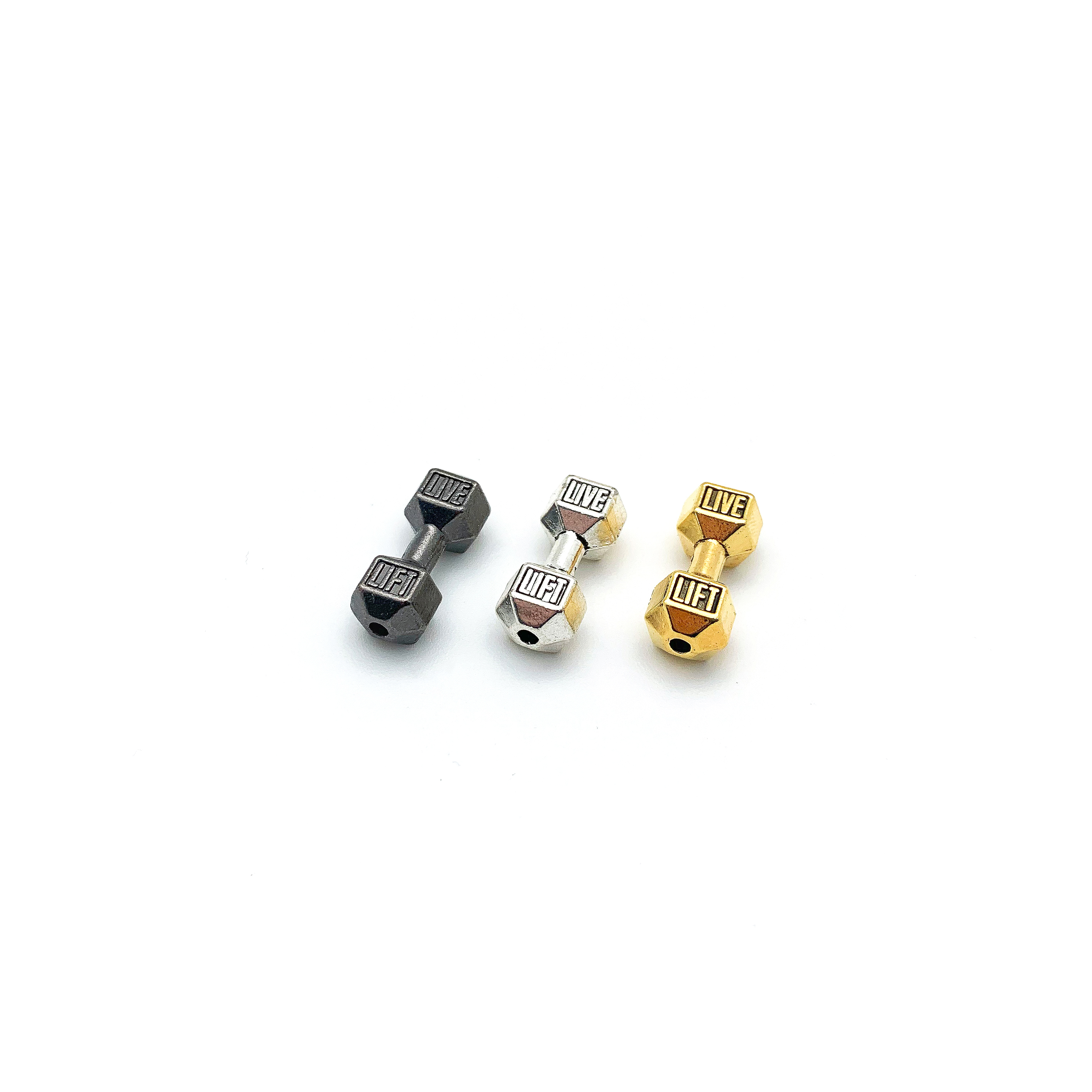 Small hole perforated dumbbell zinc alloy jewelry accessories wings and feathers Y033 undefined
