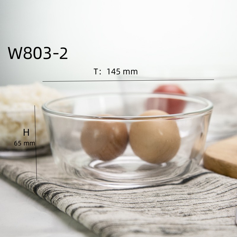 Transparent glass bowl, soup bowl, creative fruit salad bowl, tableware, kitchen bowl factory direct sales set