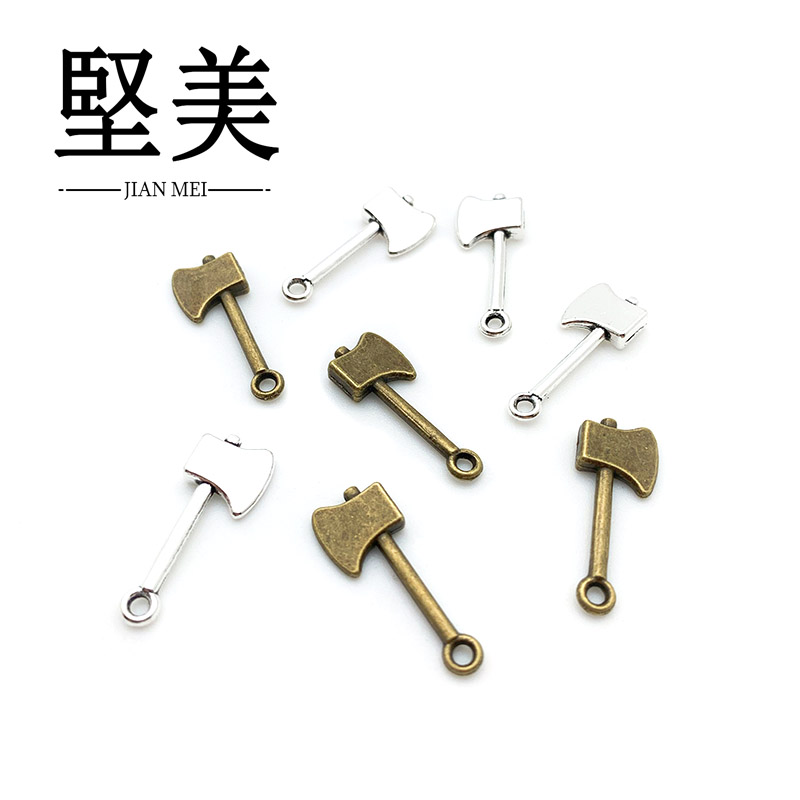 Single-hole zinc alloy jewelry accessory with hanging axe Y0429