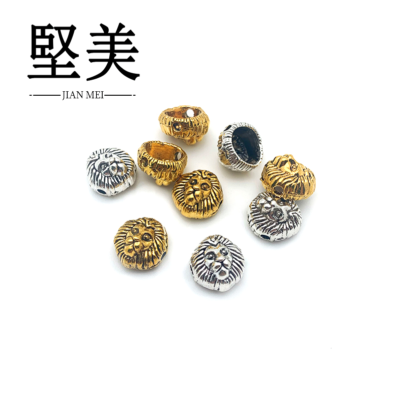 穿孔镂空狮子头锌合金饰品配件Y0432