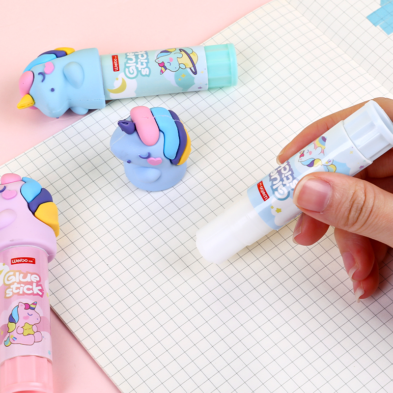 weibo Weibo Student Cartoon Solid Glue Unicorn Creative Children diy High-viscosity Solid Glue Office Supplies Application Scenario