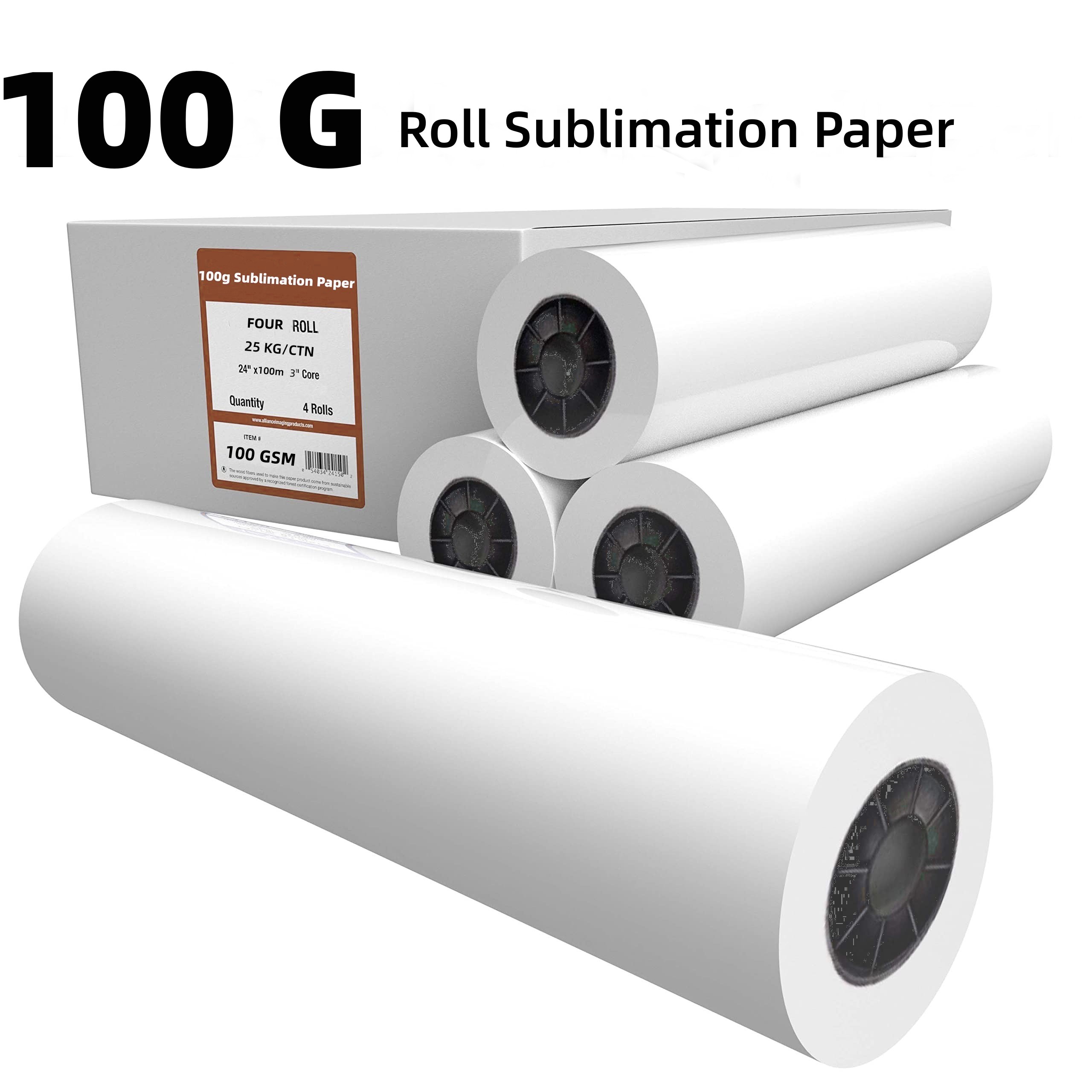 100g roll heat sublimation paper 0.61mx100m heat transfer paper, heat sublimation transfer paper, digital heat transfer paper, digital printing paper, quick-drying digital printing paper, heat sublimation heat transfer paper