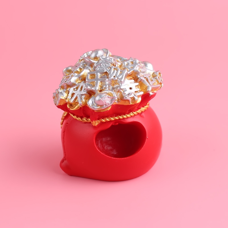 Año nuevo rojo festivo fukabuk decoración de pastel de resina fukabuk pastel de cumpleaños plug-in buena suerte fukabuk resina jike en stock al por mayor details Picture