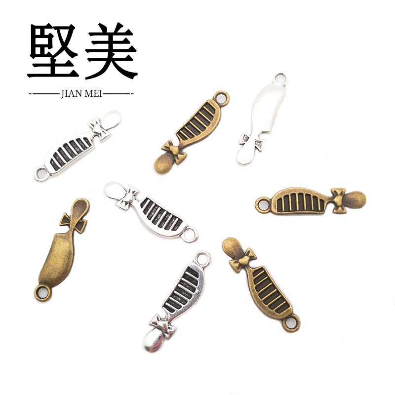 单孔带吊头梳锌合金饰品配件Y0725