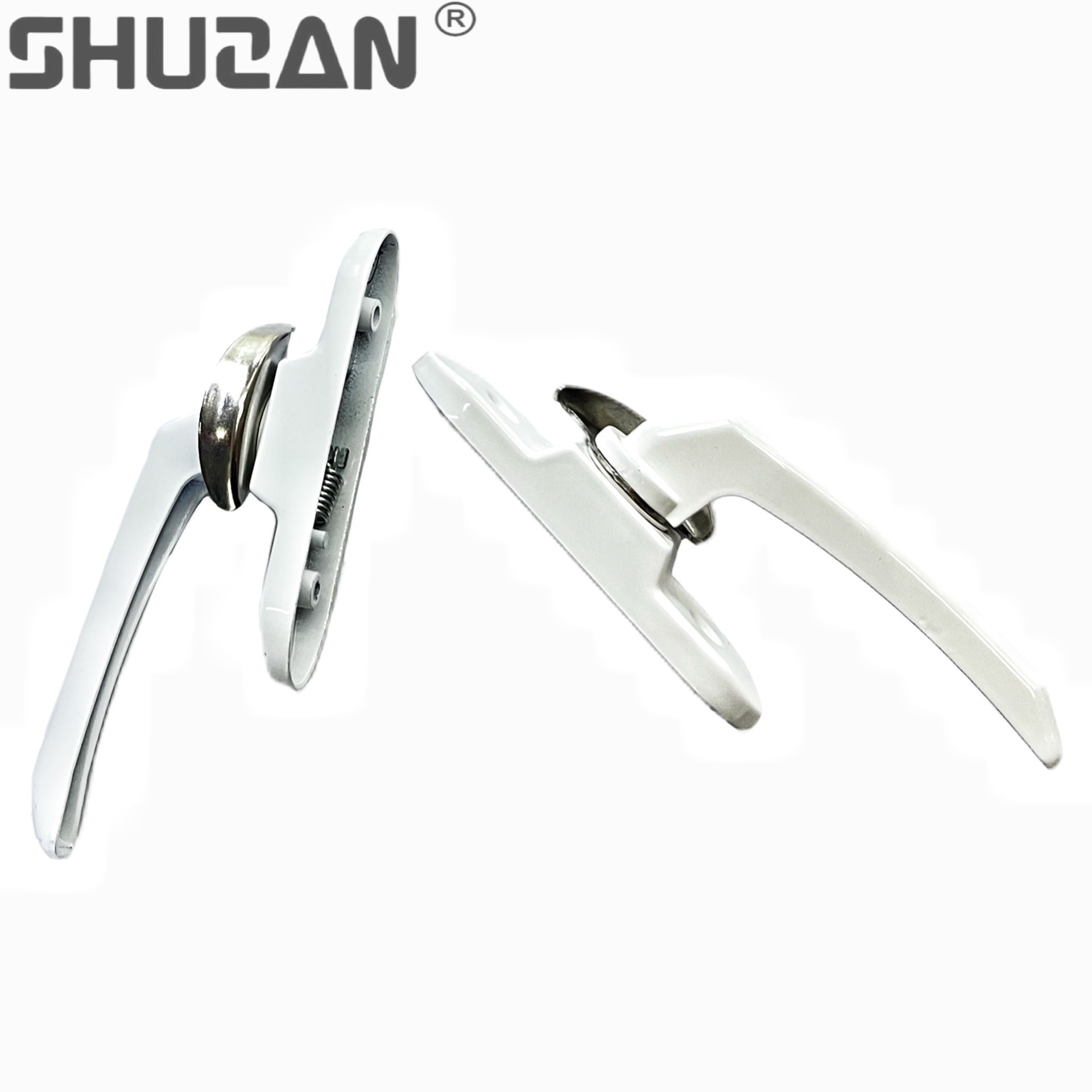 Shuzan pebble ice crack European-style cabinet door handle door hardware accessories can be customized in large and small white window handles and window switches details Picture