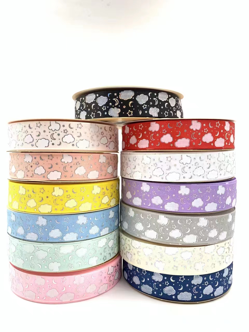 1.5cm cloud-shaped silver foil printing tape