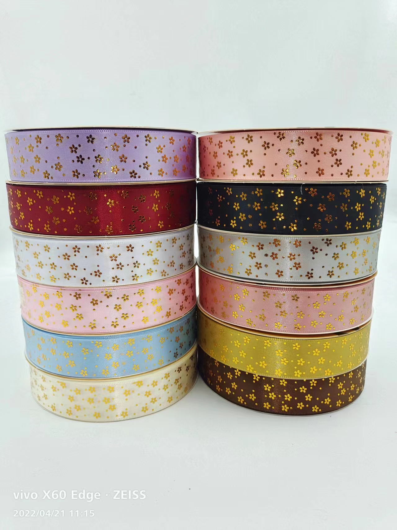2cm small flower gilding printing tape