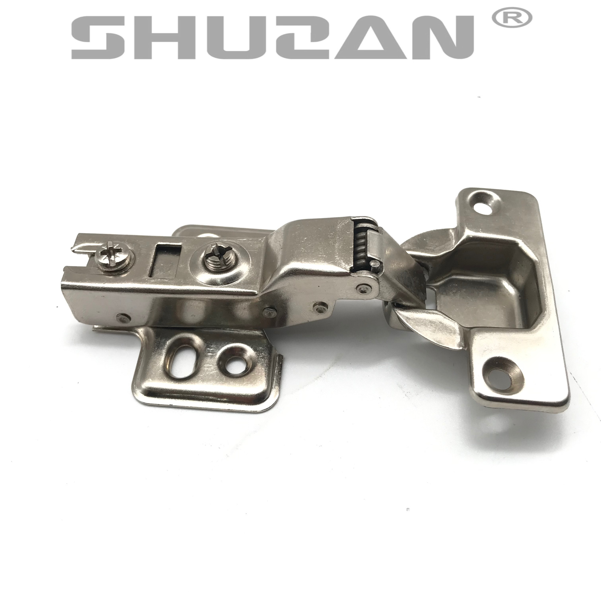 Shuyuanfeng Hardware Hydraulic Hinges 304 stainless Steel Door hinges Buffer Damping Cabinet and wardrobe Door Silent Hydraulic Hinges Factory Direct sales Specification image
