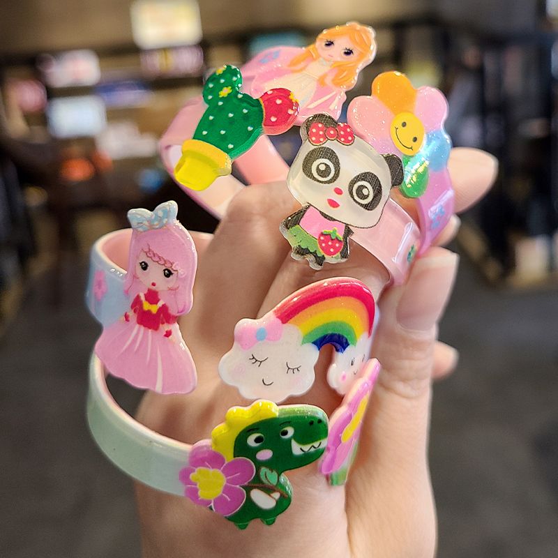 Cartoon children's wristbands, cute Korean princess bracelets, baby jewelry, plastic bracelets, gifts for little girls in kindergartens