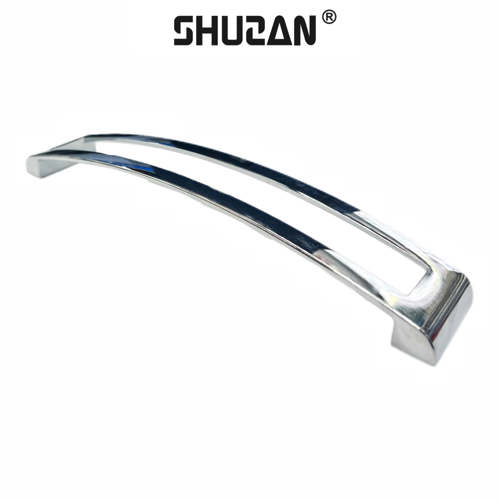 Shuzan ice crack European-style cabinet door pebble handle household door hardware accessories stainless steel door handle handle details Picture