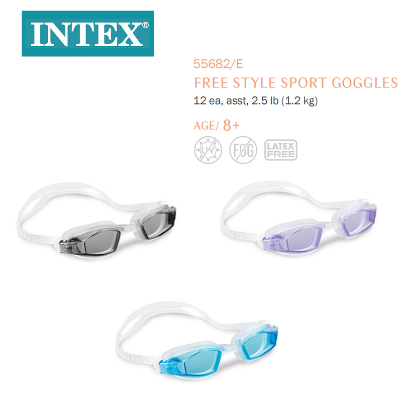 INTEX55682自由式运动泳镜 潜水镜 护目镜 水上用品批发