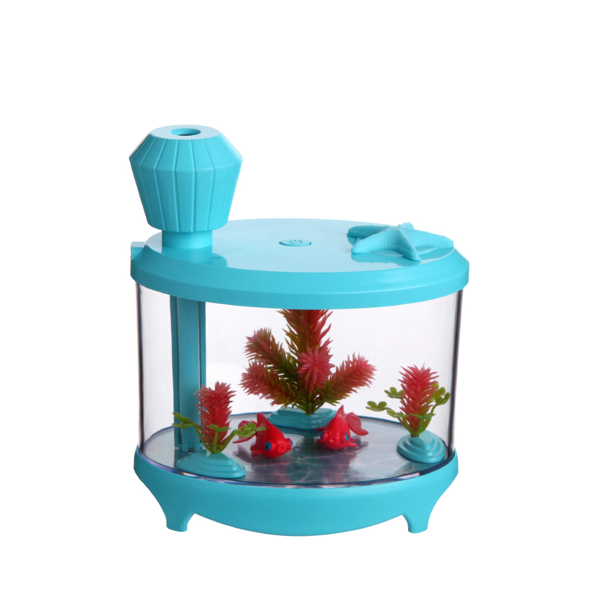 USB Mini fish tank humidifier, seven-color luminous humidifier, aroma diffuser, household small humidifier, night light, landscape spray, household air purifier, aroma diffuser humidifier Item Picture