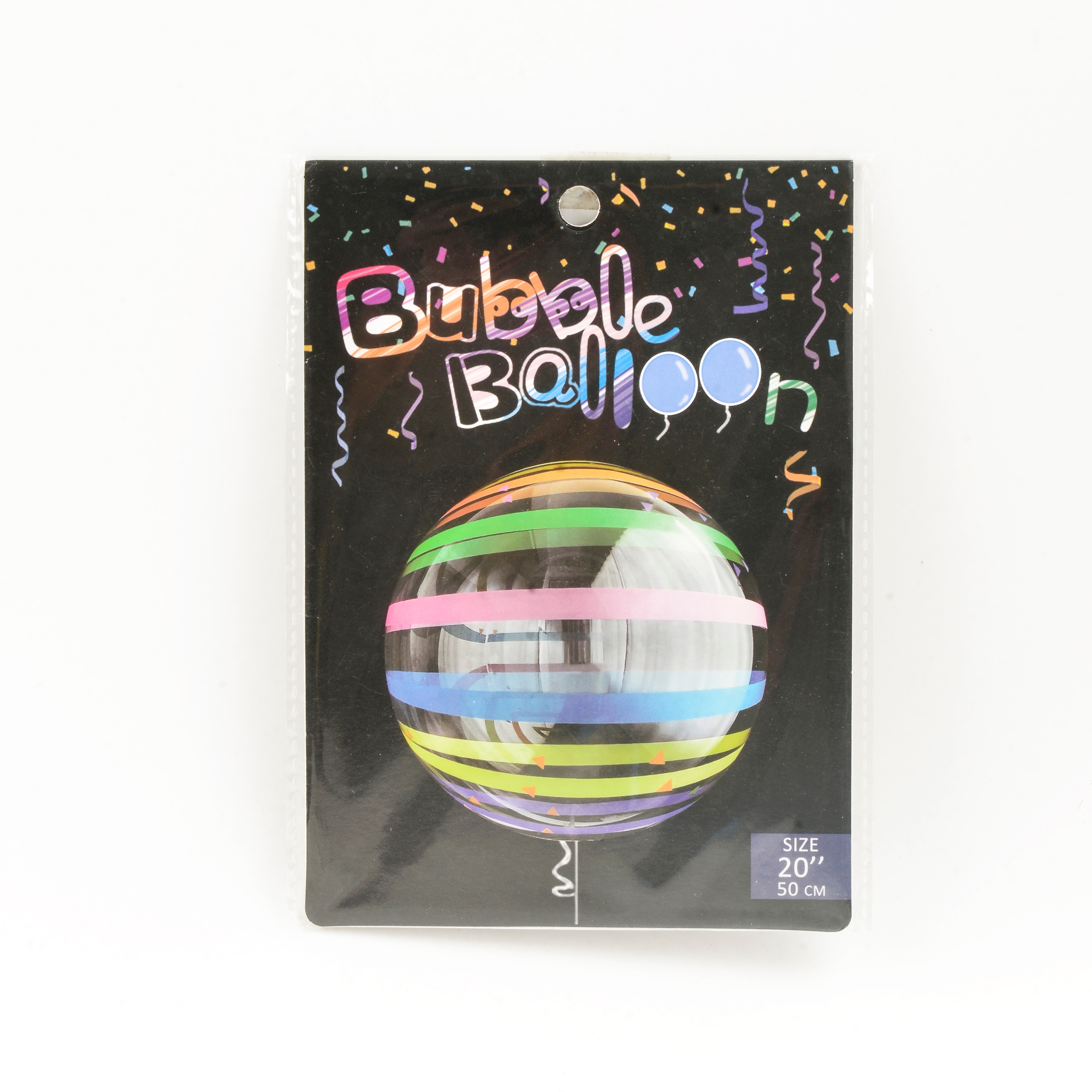 20寸彩色透明印花拉伸版波波球 生日婚礼节庆氦气飘空装饰气球图
