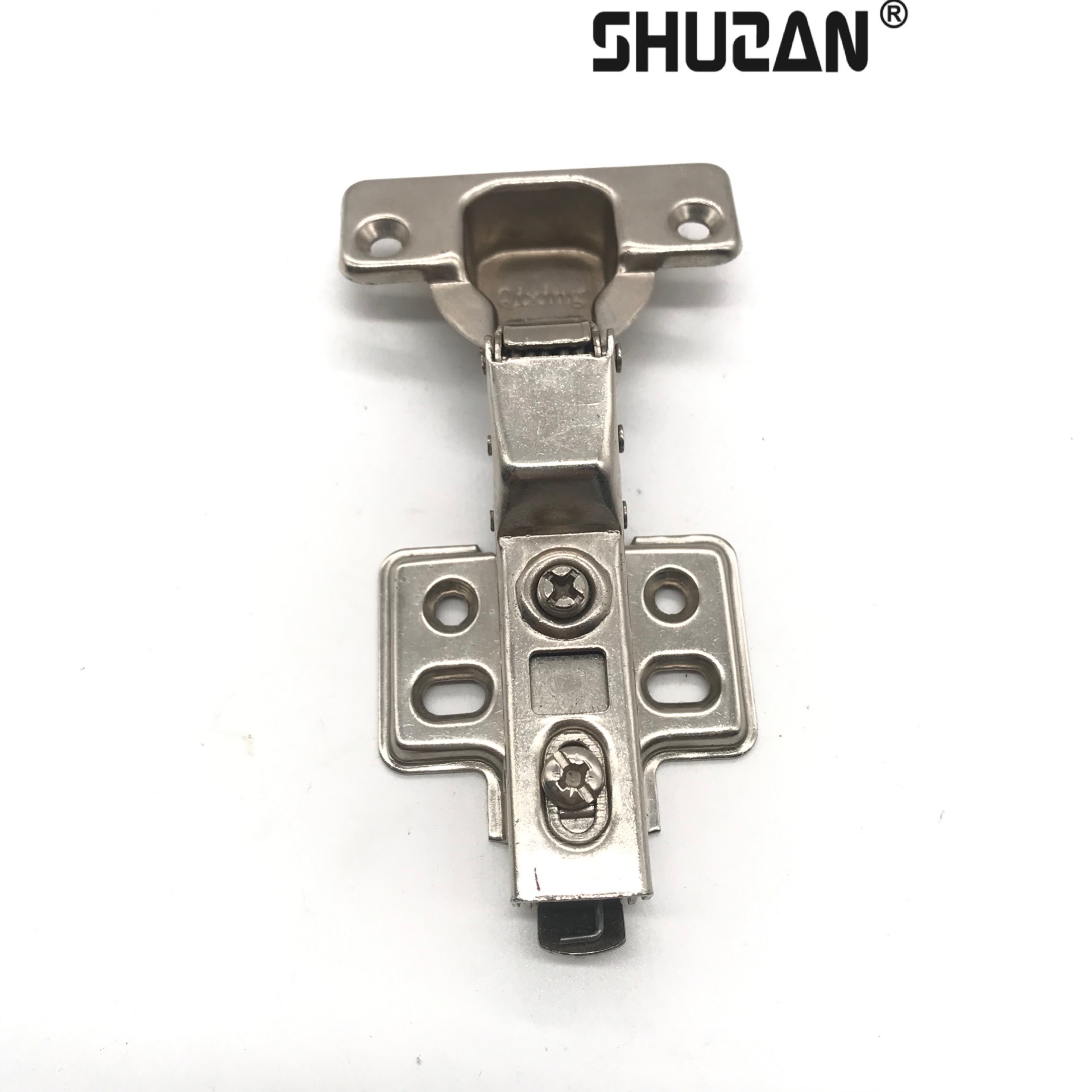 Shuzan Hydraulic hinge stainless steel Door hinge Cabinet Door Hydraulic Hinge No. 3 Silent buffer furniture accessories Factory direct sales Specification image