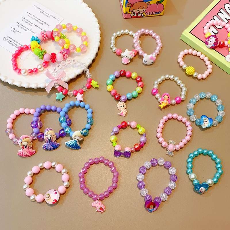 信望饰品公主手链卡通可爱串珠手环玩具手镯儿童女童小女孩公主宝宝潮妞女图