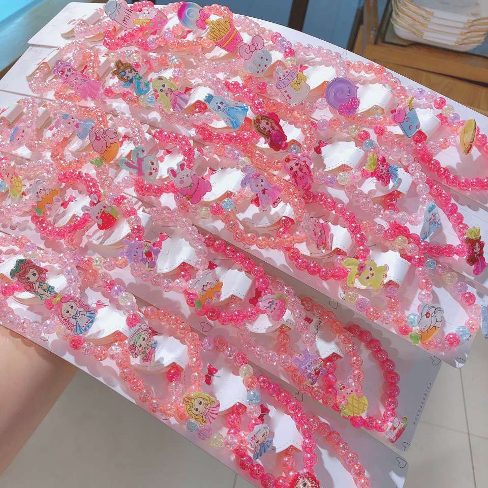 信望饰品儿童手链卡通冰雪宝宝公主手串首饰手镯女童可爱饰品女孩生日礼物