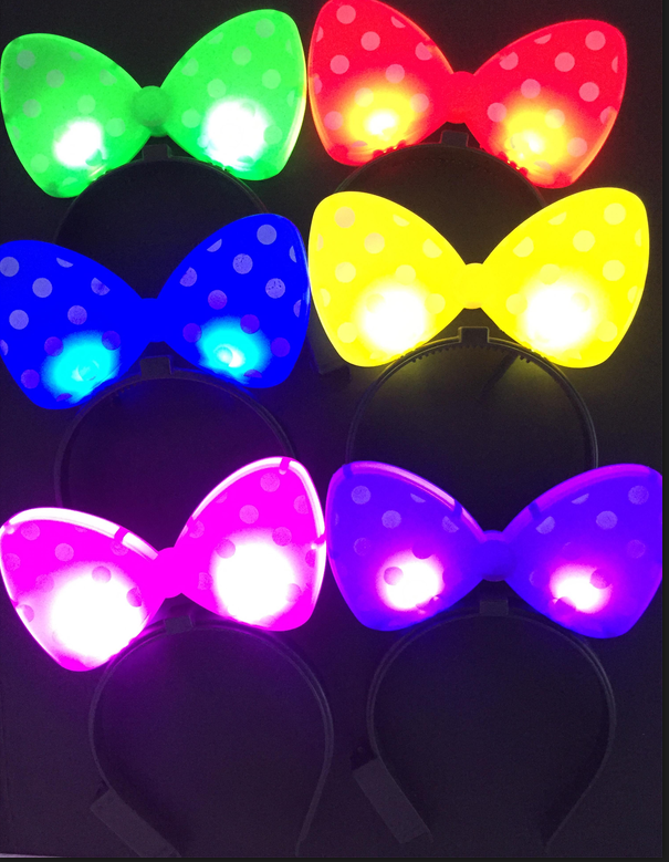 Bow glitter with lamp studs Glitter toy Glitter toy flash off party Application Scenario