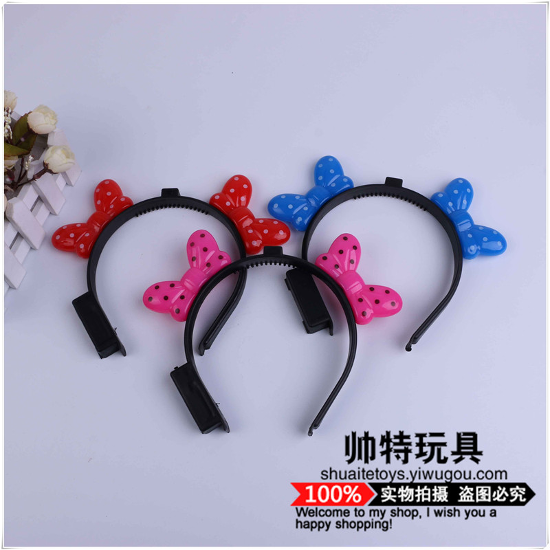 Mini flashing double bow headband with light Application Scenario