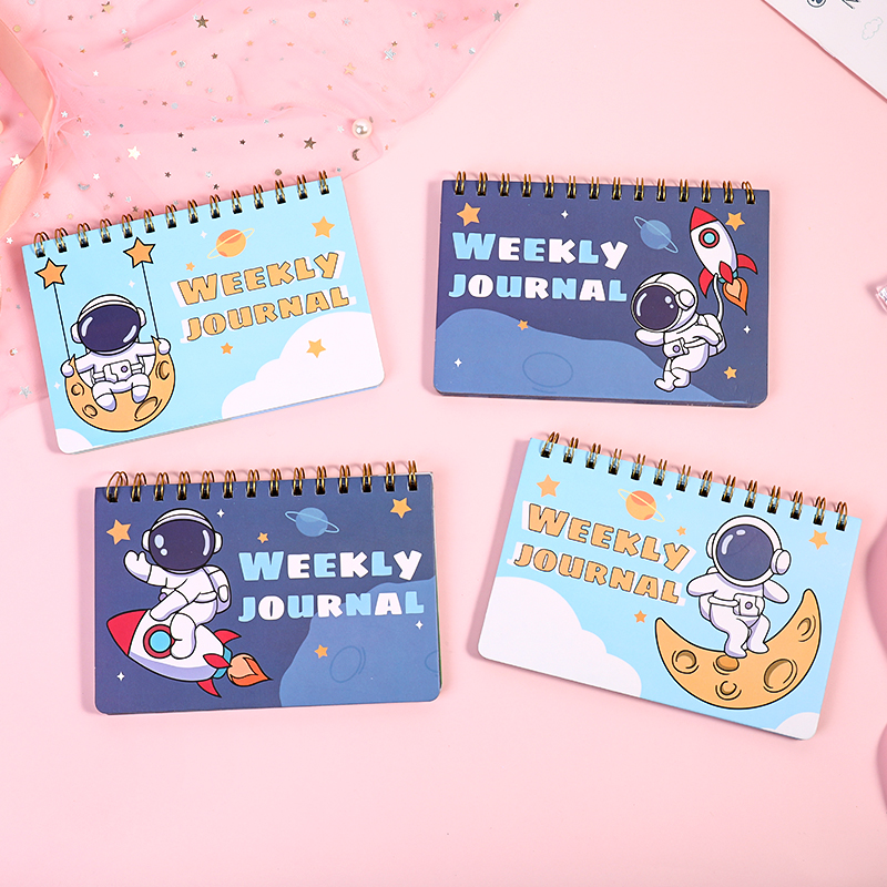 weibo Weibo Creative Cartoon Coil Notebook, student Astronaut Portable small notebook, Cute Children's small gift