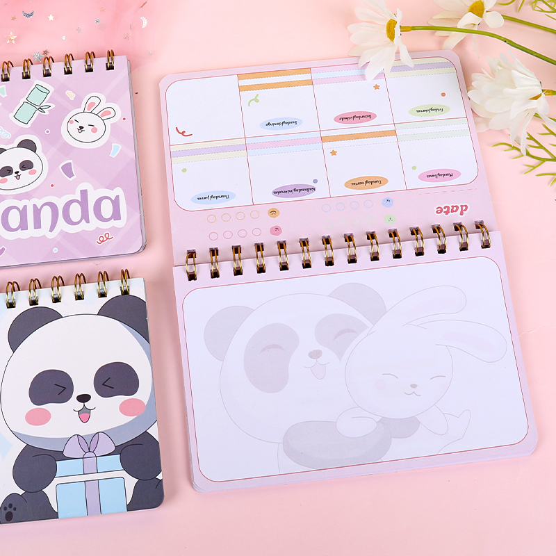 weibo Weibo Creative Cartoon Coil Notebook, Student Panda Portable Notebook, Cute Children's Small Gift Stationery Item Picture
