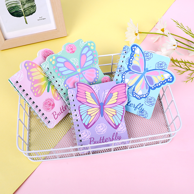 weibo Weibo Creative Cartoon Coil Notebook, Student Butterfly Portable Notebook, Cute Children's Small Gift details Picture