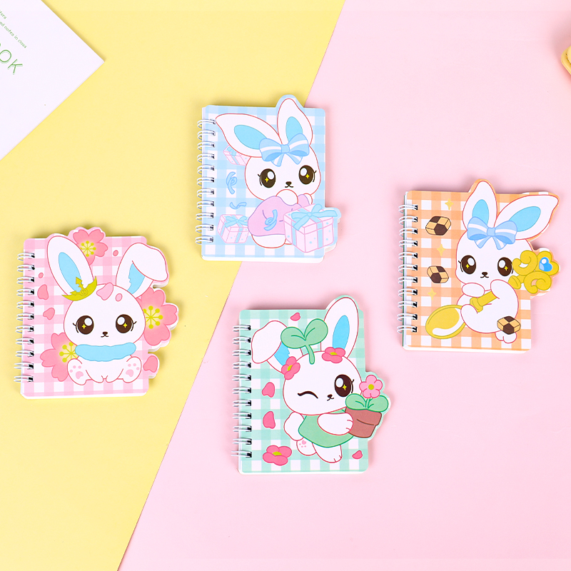 weibo Weibo Creative Cartoon Coil Notebook, Student Little White Rabbit Portable Notebook, Cute Children's Small gift