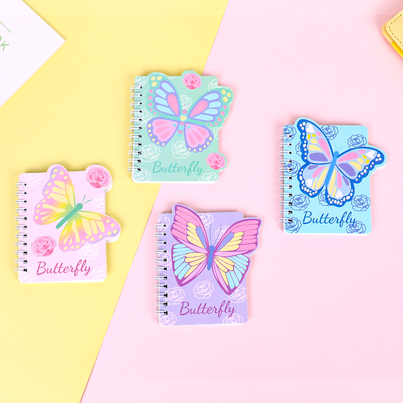 weibo Weibo Creative Cartoon Coil Notebook, Student Butterfly Portable Notebook, Cute Children's Small Gift