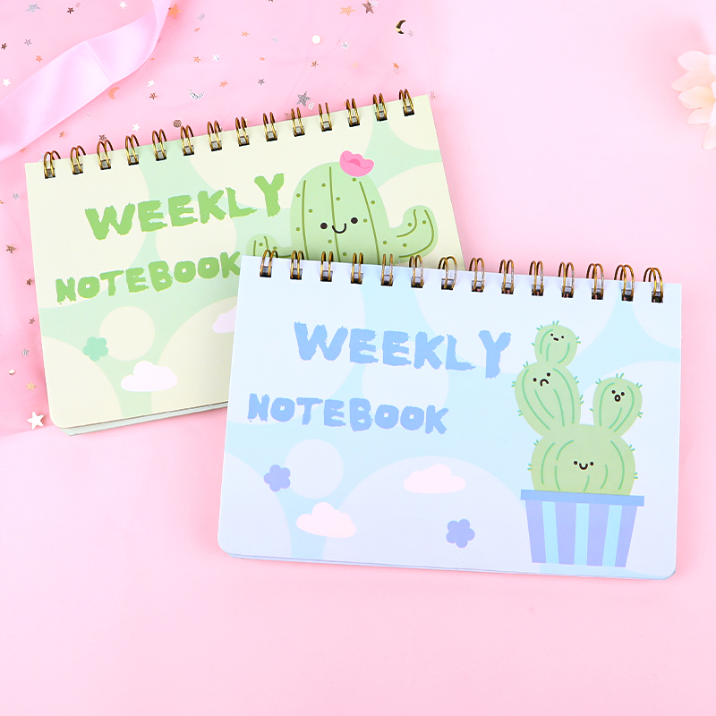weibo Weibo Creative Cartoon Coil Notebook, Student Cactus Portable Notebook, Cute Children's Small Gift Specification image