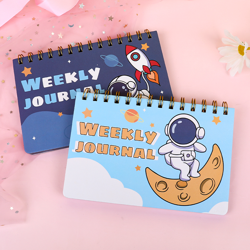 weibo Weibo Creative Cartoon Coil Notebook, student Astronaut Portable small notebook, Cute Children's small gift Specification image