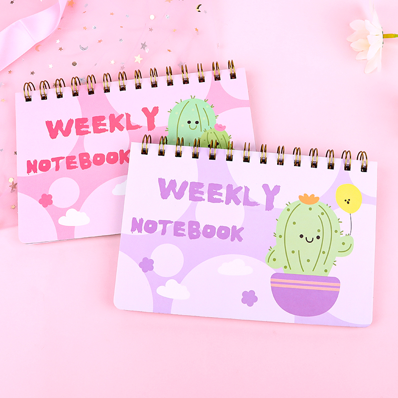 weibo Weibo Creative Cartoon Coil Notebook, Student Cactus Portable Notebook, Cute Children's Small Gift details Picture