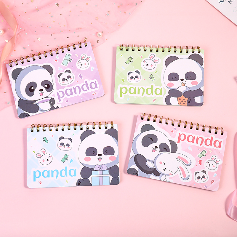 weibo Weibo Creative Cartoon Coil Notebook, Student Panda Portable Notebook, Cute Children's Small Gift Stationery