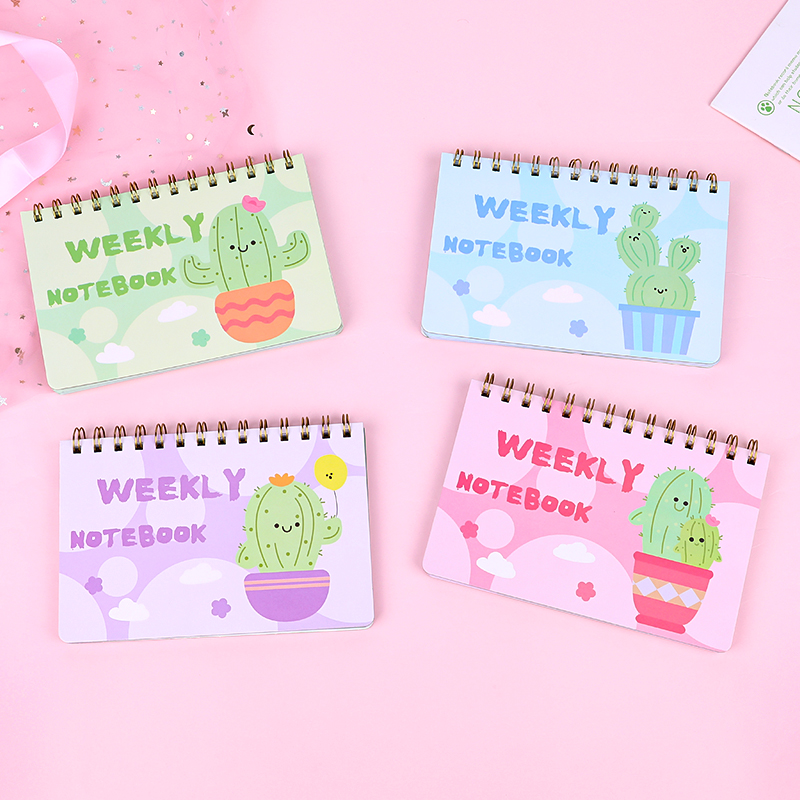 weibo Weibo Creative Cartoon Coil Notebook, Student Cactus Portable Notebook, Cute Children's Small Gift