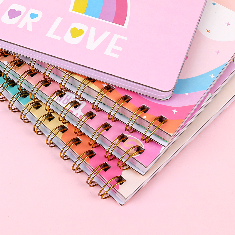 weibo Weibo Creative Cartoon Coil Notebook, Student Rainbow Portable Notebook, Cute Children's Small Gift Stationery Application Scenario