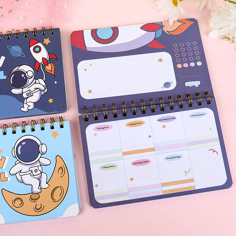 weibo Weibo Creative Cartoon Coil Notebook, student Astronaut Portable small notebook, Cute Children's small gift Item Picture