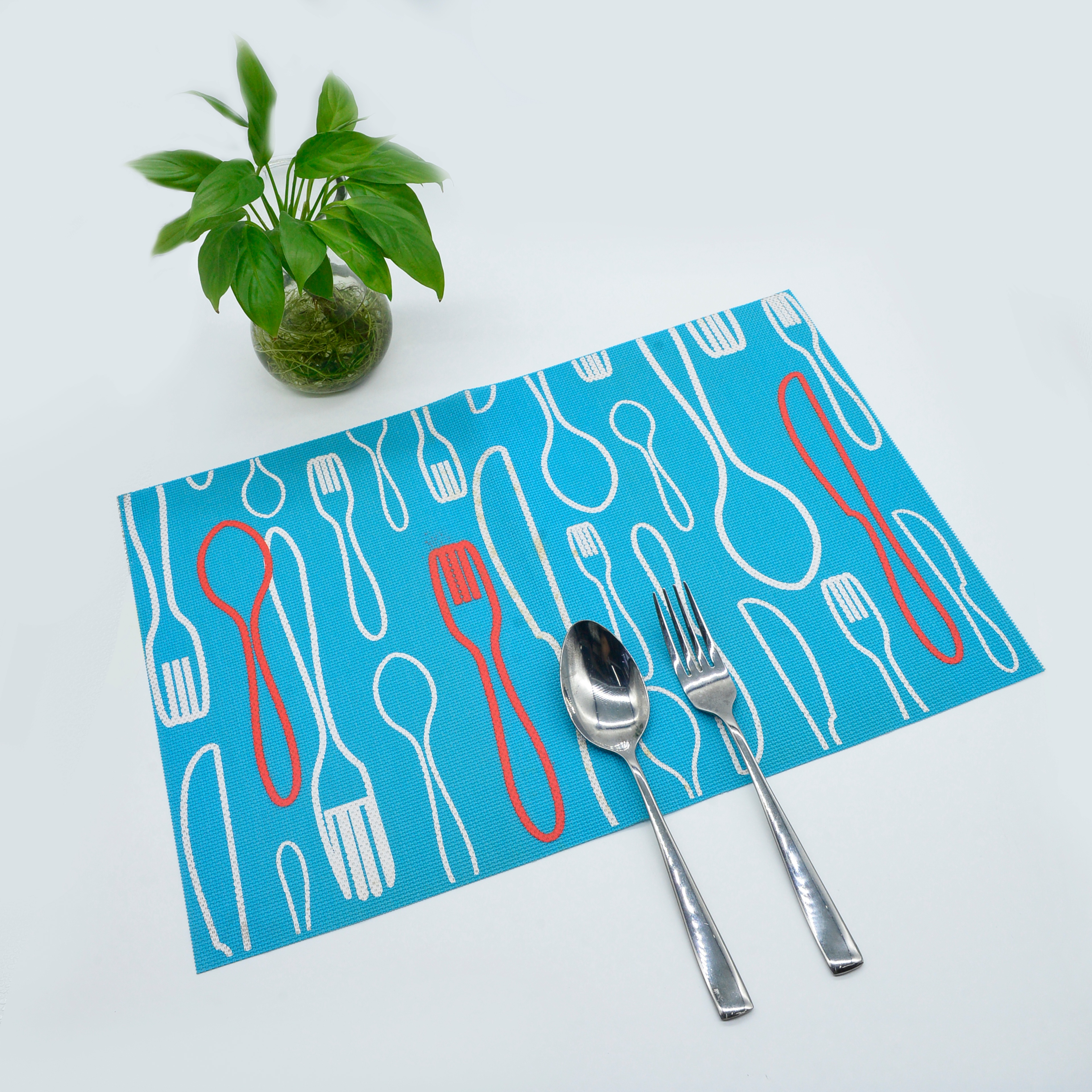 餐垫PV丝印刀叉防水防油隔热垫餐桌垫酒店餐厅咖啡厅西餐垫详情图8