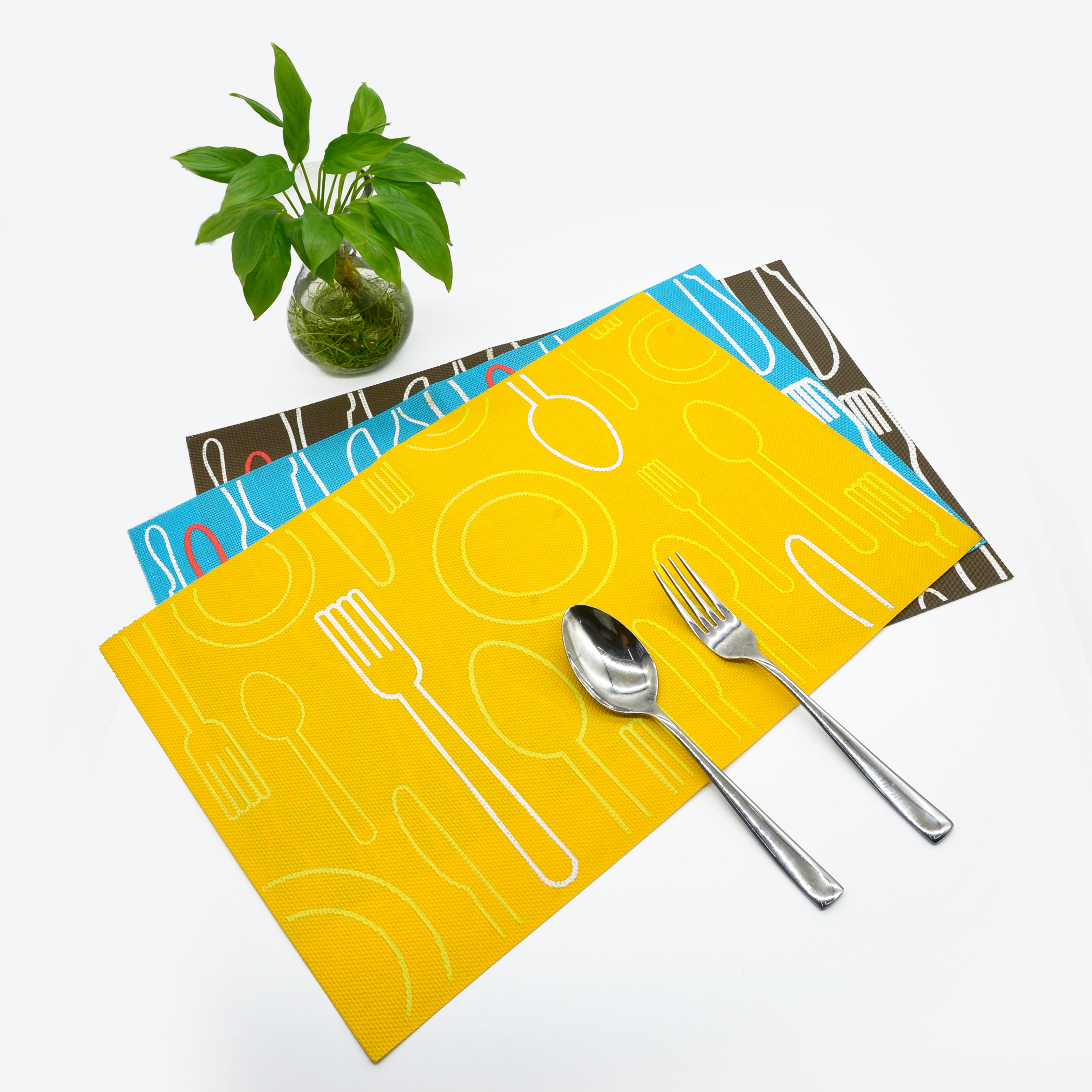 餐垫PVC防/隔热垫/西餐垫白底实物图