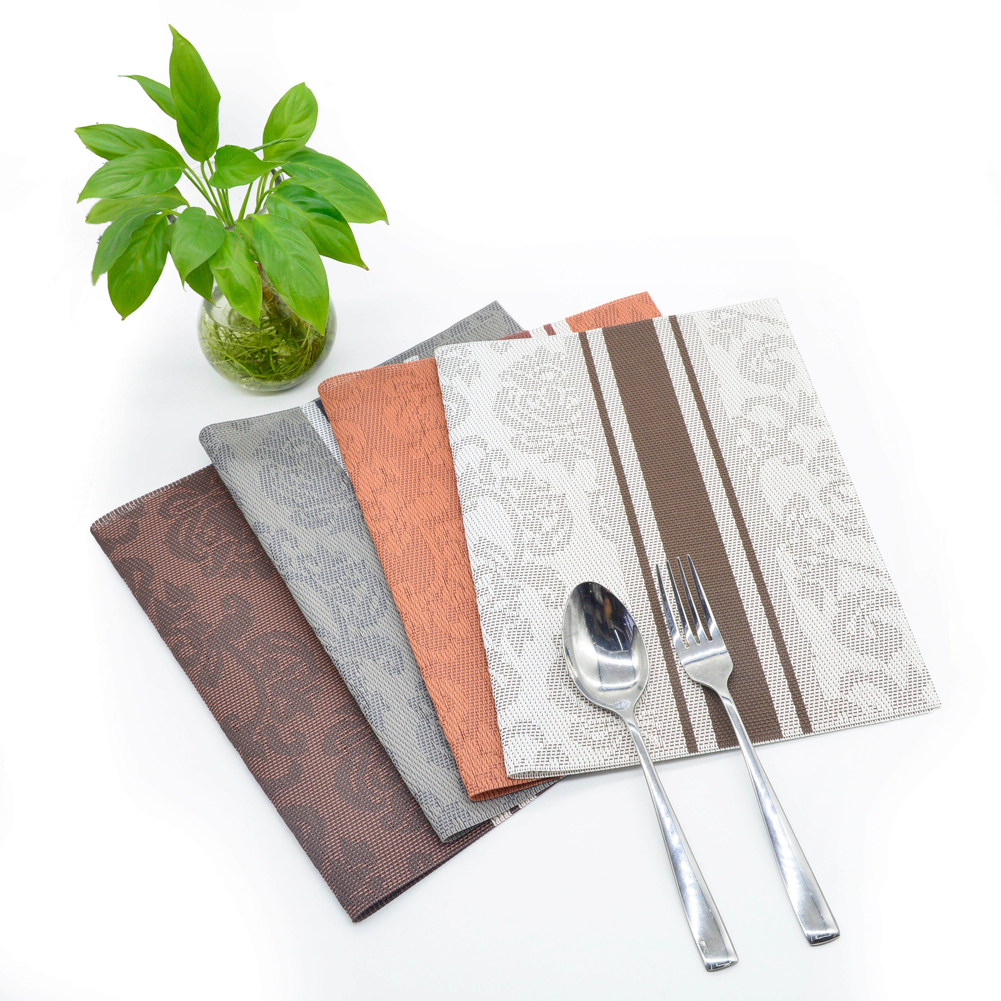 餐垫PVC单边仿抽纱提花防水防油隔热垫餐桌垫酒店餐厅咖啡厅西餐垫