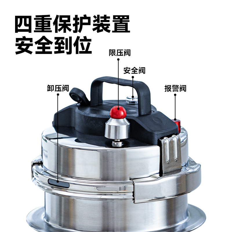 Outdoor stainless steel pressure cooker, small pressure cooker, 煲仔饭 pot, soup stew pot, explosion-proof high-pressure soup stew pot Specification image