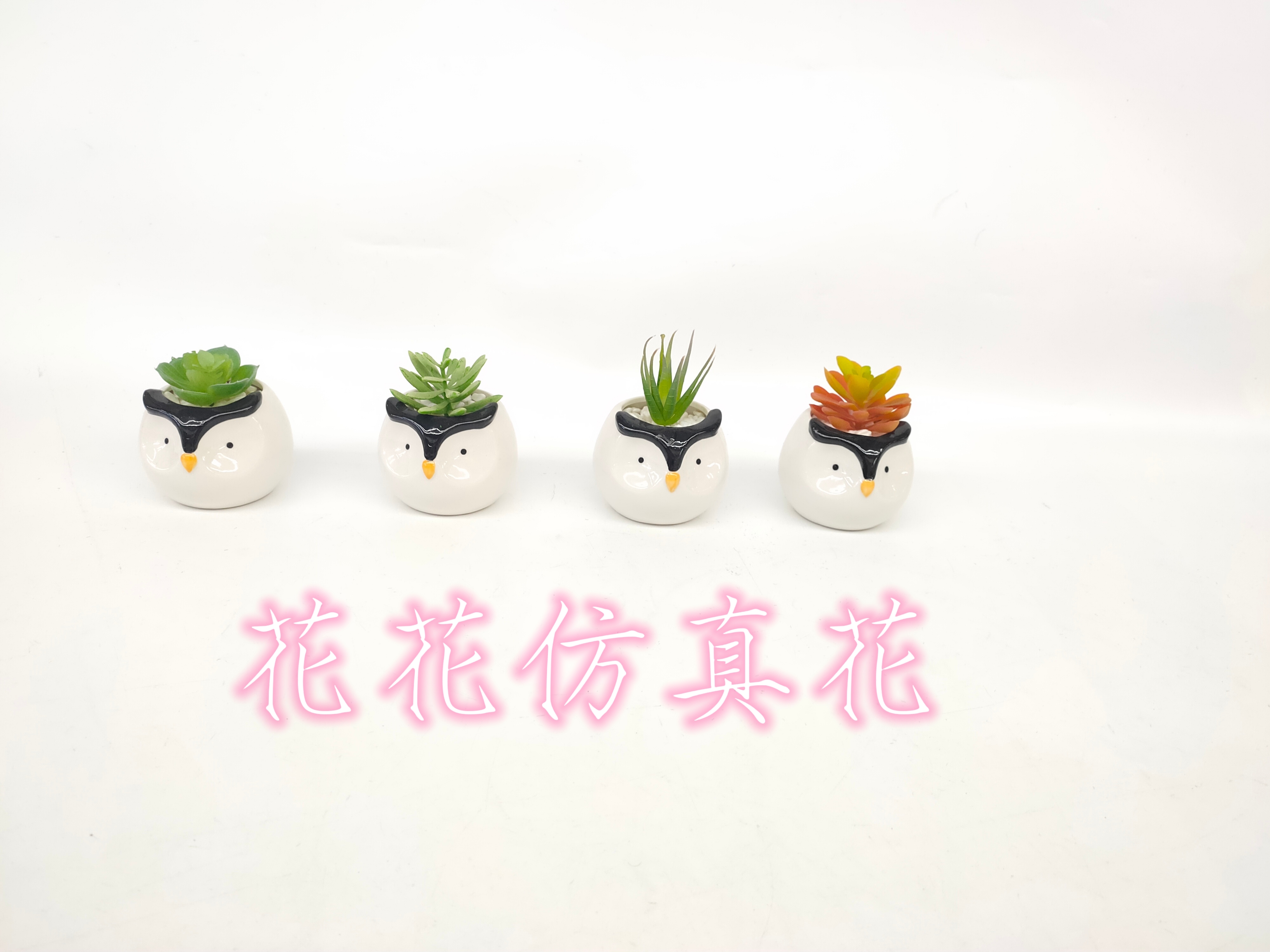 仿真花假花盆景陶瓷盆多款多肉客厅卧室酒柜等摆件装饰品