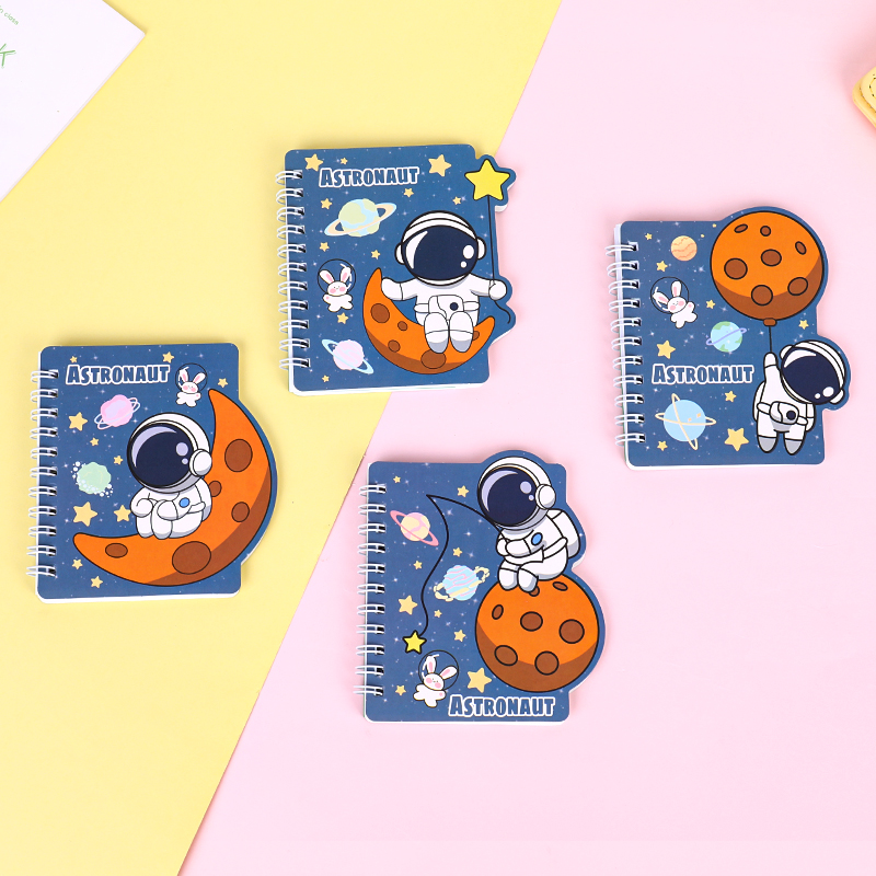 weibo Weibo Creative Cartoon Coil Notebook, Student Astronaut Portable Small Notebook, Cute and girlish notebook