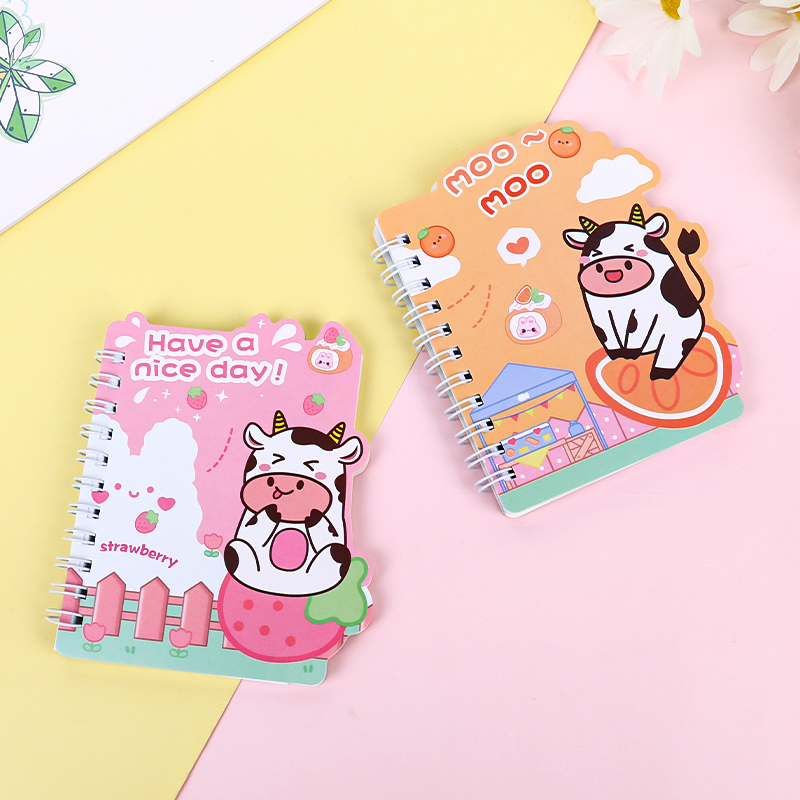 weibo Weibo Creative Cartoon Coil Notebook, Student Little Cow Portable Notebook, Cute and girlish Notebook Specification image